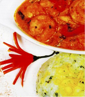 Prawns in Red Curry Sauce